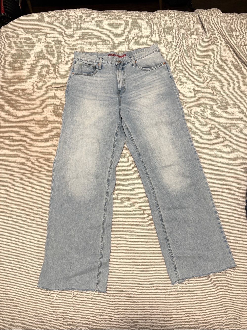 Lucky Brand Light Wash Wide Leg High Rise Jeans